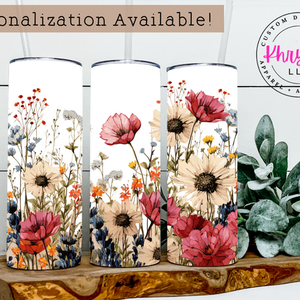 Blossom Breeze Floral 20oz Tumbler with Straw
