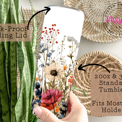 Blossom Breeze Floral 20oz Tumbler with Straw