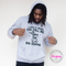 ash crewneck sweatshirt with funny Big Hoppa bunny graphic print.