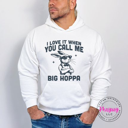 White sweatshirt printed with a quirky bow-tie bunny graphic.