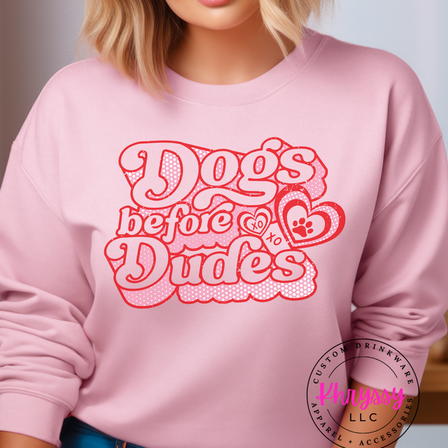 Dogs Before Dudes Graphic Tee | Funny Oversized T-Shirt | Casual Dog Lover Shirt