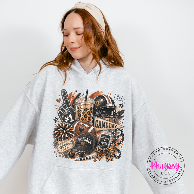 Game Day Leopard Football Hoodie