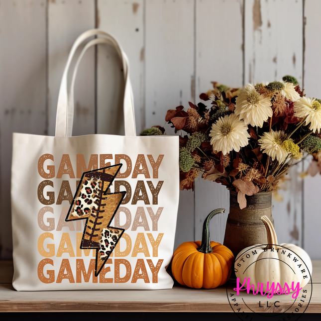 Game Day Canvas Tote Bag