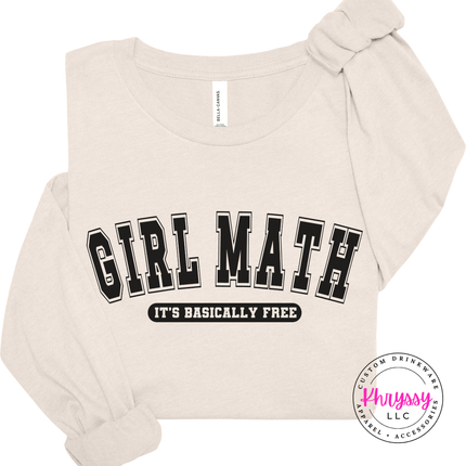 Natural tee worn outdoors, highlighting the It's Basically Free quote.