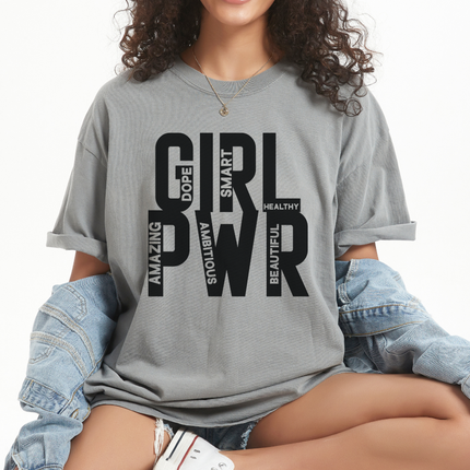 Girl PWR — Bold Pink Female Empowerment Statement