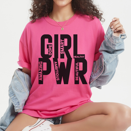 Girl PWR — Bold Pink Female Empowerment Statement