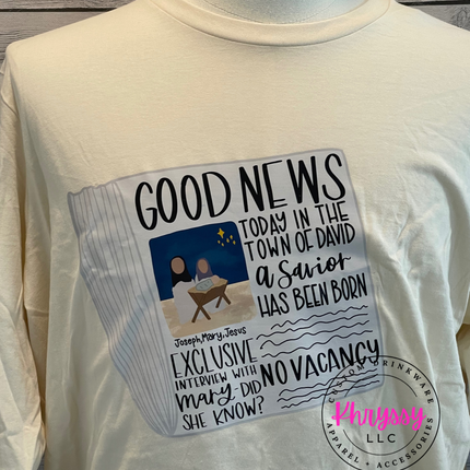 READY TO SHIP: Good News Unisex Christmas Shirt