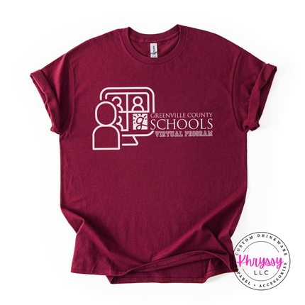 Greenville County Schools Virtual Program Woman's Gildan Scoopneck Shirt