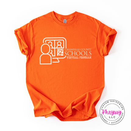 Greenville County Schools Virtual Program Woman's Gildan Scoopneck Shirt