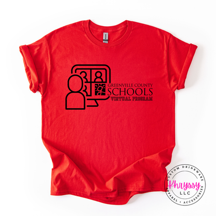 Greenville County Schools Virtual Program Woman's Gildan Scoopneck Shirt