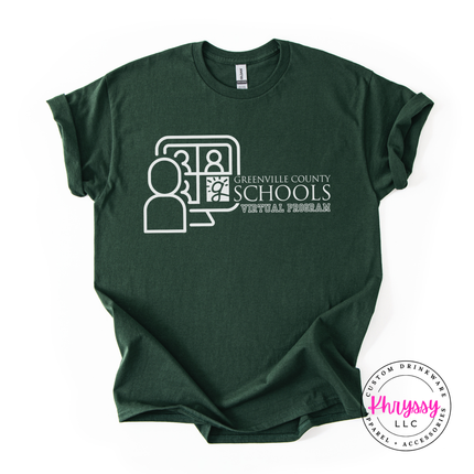 Greenville County Schools Virtual Program Woman's Gildan Scoopneck Shirt