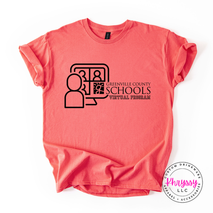 Greenville County Schools Virtual Program Woman's Gildan Scoopneck Shirt