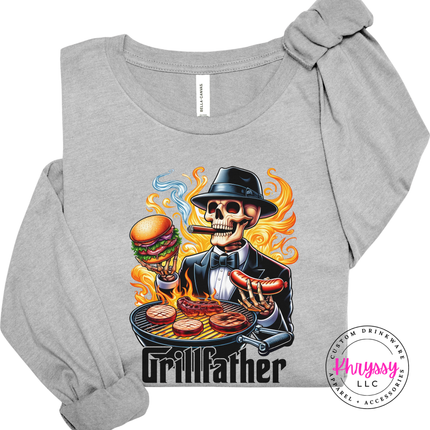 Grillfather Skeleton BBQ Grill Master Long Sleeve