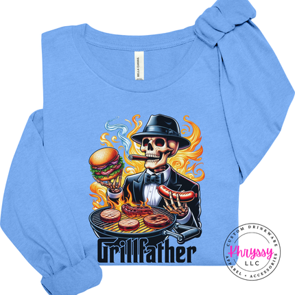 Grillfather Skeleton BBQ Grill Master Long Sleeve