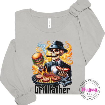 Grillfather Skeleton BBQ Grill Master Long Sleeve
