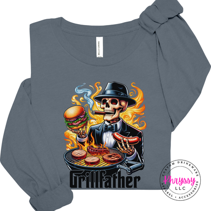 Grillfather Skeleton BBQ Grill Master Long Sleeve