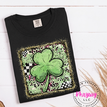 Grunge Shamrock Clover Top