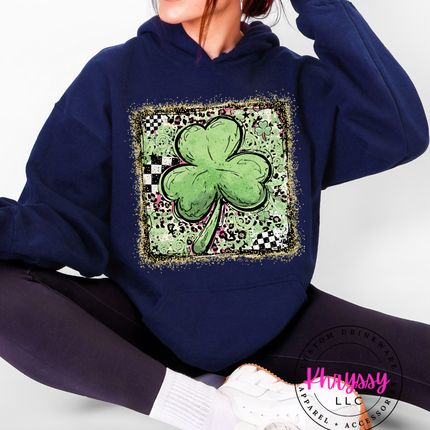 Grunge Shamrock Clover Top