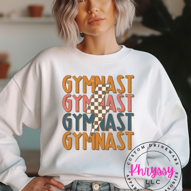 Dynamic Sparks: Gymnast Lightning Bolt Unisex Shirt