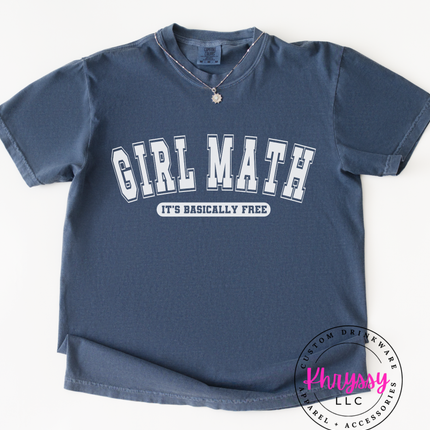 Witty Girl Math Life Hack Apparel Relatable Humor Financial Fun Essential Playful Budgeting Logic Comfort Piece