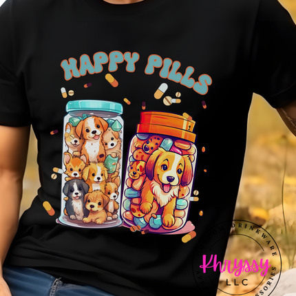Happy Pills — Puppy Mason Jar Dog Lover Statement