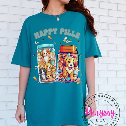 Happy Pills — Puppy Mason Jar Dog Lover Statement