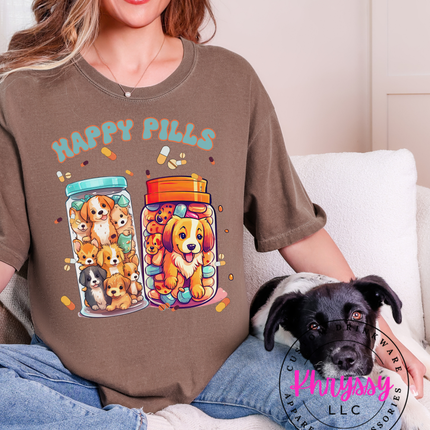 Happy Pills — Puppy Mason Jar Dog Lover Statement