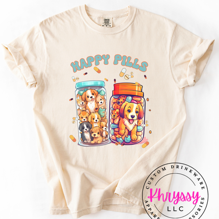 Happy Pills — Puppy Mason Jar Dog Lover Statement