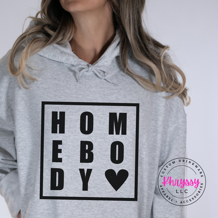 Homebody Bold Heart Hoodie | Cozy Introvert Gift for Women