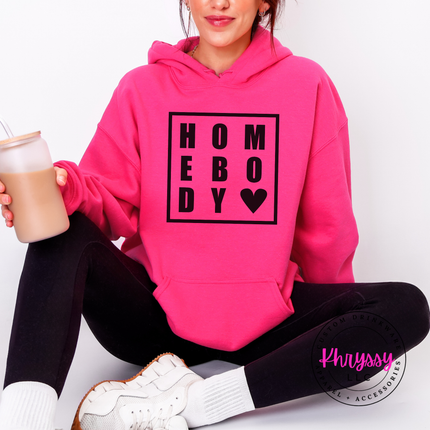 Homebody Bold Heart Hoodie | Cozy Introvert Gift for Women