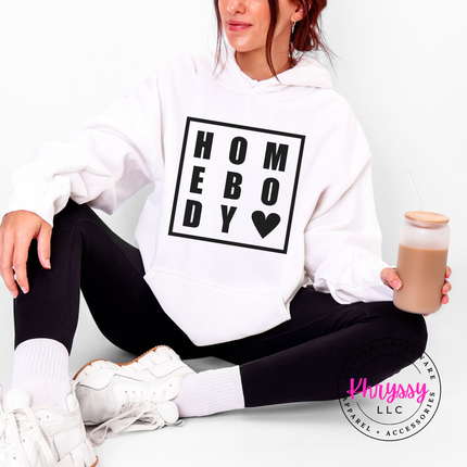 Homebody Bold Heart Hoodie | Cozy Introvert Gift for Women