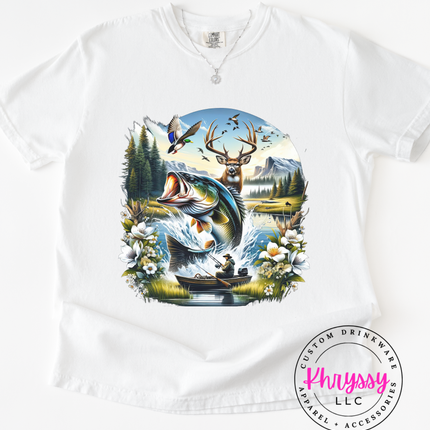 Born to Hunt & Fish — Outdoorsman Wildlife Scene