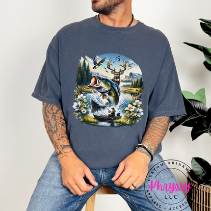 Born to Hunt & Fish — Outdoorsman Wildlife Scene