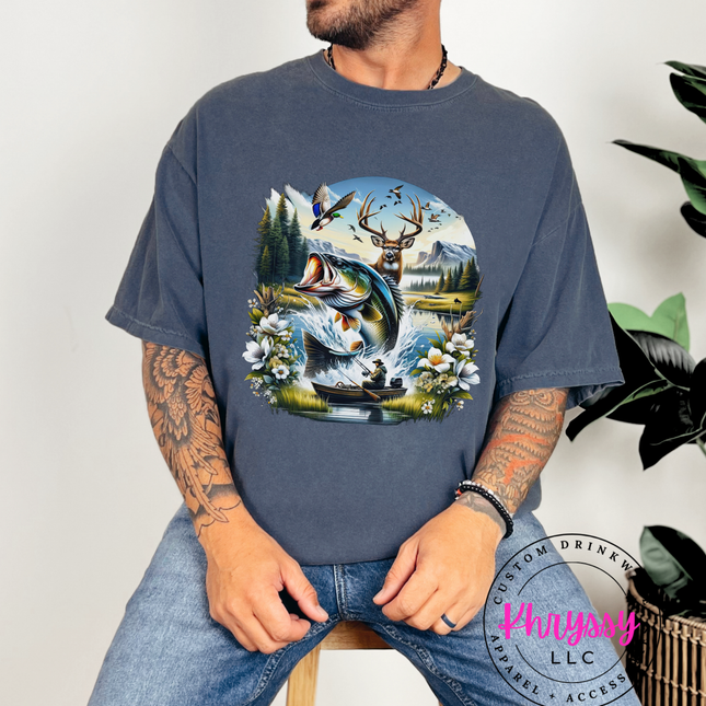 Born to Hunt & Fish — Outdoorsman Wildlife Scene