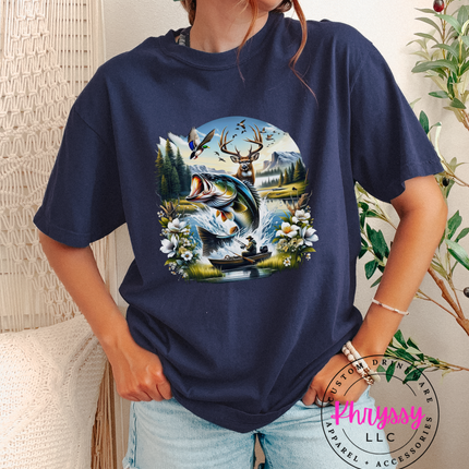Born to Hunt & Fish — Outdoorsman Wildlife Scene