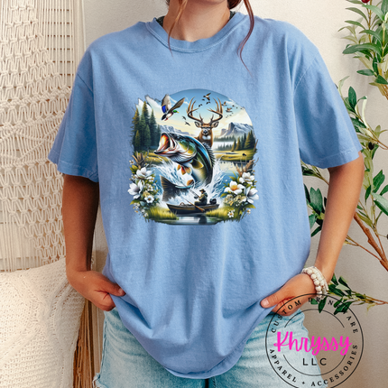 Born to Hunt & Fish — Outdoorsman Wildlife Scene