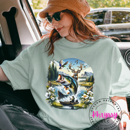 Born to Hunt & Fish — Outdoorsman Wildlife Scene