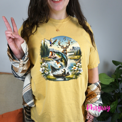 Born to Hunt & Fish — Outdoorsman Wildlife Scene