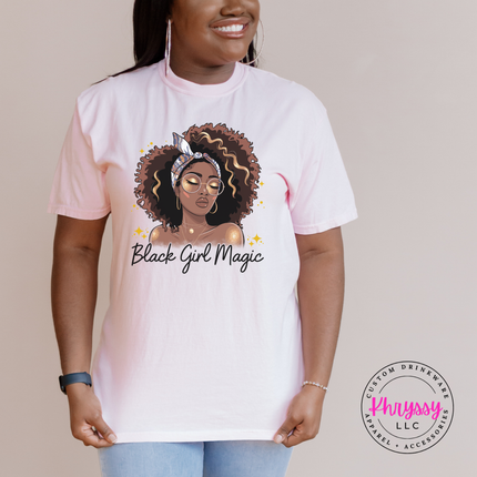 Black Girl Magic Natural Hair Portrait Tee