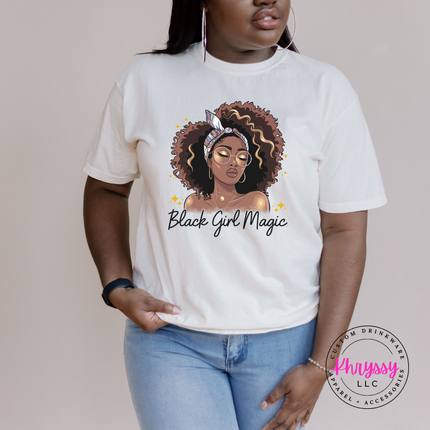 Black Girl Magic Natural Hair Portrait Tee
