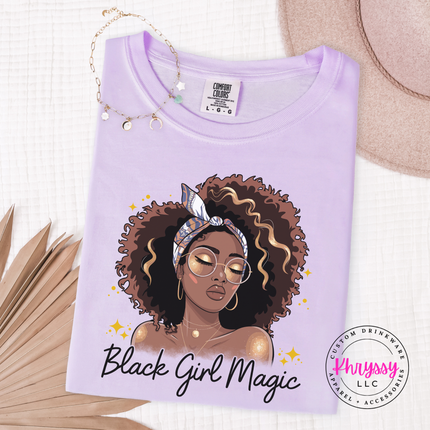 Black Girl Magic Natural Hair Portrait Tee