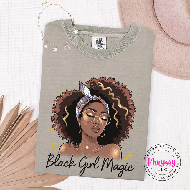 Black Girl Magic Natural Hair Portrait Tee