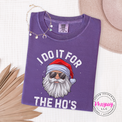 Grape long sleeve tee featuring a cool Santa in dark sunglasses.
