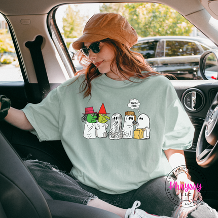 Woman wearing a Bay yellow graphic tee with an I Got A Rock design.