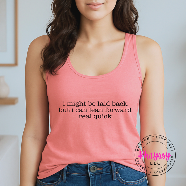 Zero to Leaning Forward Real Quick — Sassy Next Level Women's Tank