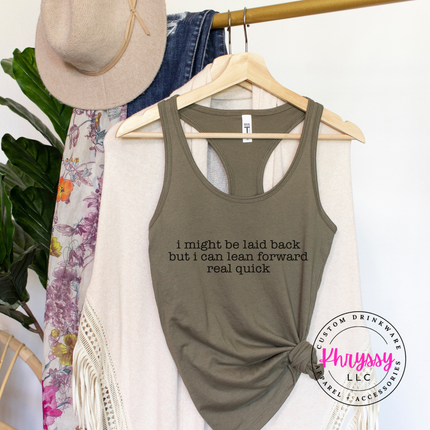 Zero to Leaning Forward Real Quick — Sassy Next Level Women's Tank