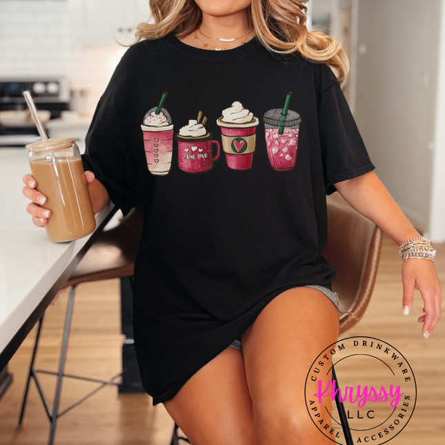 Caffeine Couture: Unisex 'Love Brewed' Coffee Mug Shirt