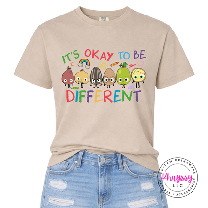 It’s Okay To Be Different — Inclusion Teacher Comfort Colors Tee