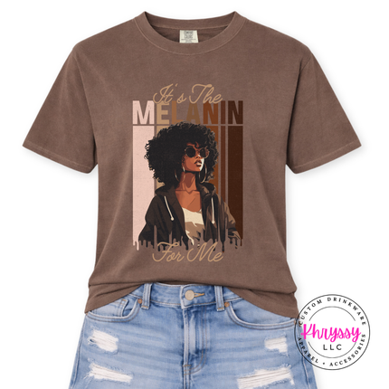 It's the Melanin for Me Elegant Graphic Tee Melanin Pride Shirt