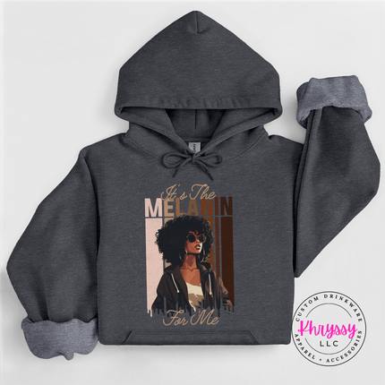 Substantial melanin pride pullover hoodie for women celebrating their glow